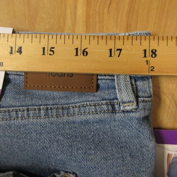 CALVIN KLEIN High Rise Straight Leg Jeans Sz 14 Light Blue Denim Crop Ankle NWT - Picture 15 of 15